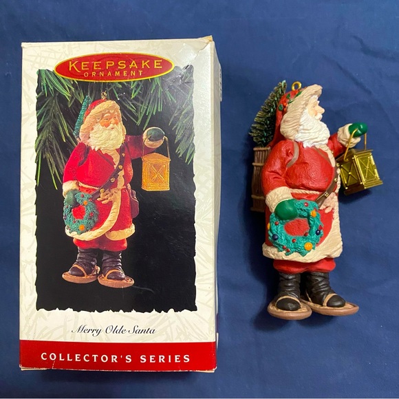 “Set of 3 Vintage Santa Collectible Ornaments” - Picture 10 of 15